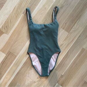 J. Crew Textured Squareneck One Piece